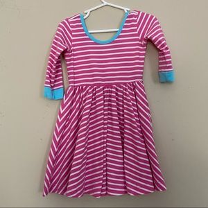 Kellys Kids Pink Striped Knit Dress
